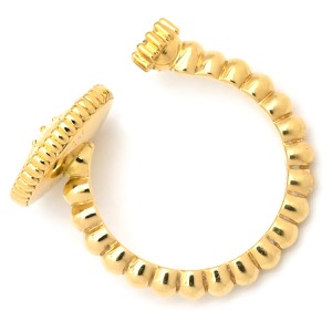 クリスチャン・ディオール リング 指輪 ローズ デ ヴァン K18YG ゴールド #49(JP9) 18K パール 2Pダイヤ  JRDV95150 中古