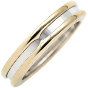 ブルガリ リング 指輪 ビーゼロワン B-zero1 K18WG シルバー #59 Au750 18K 18金 中古