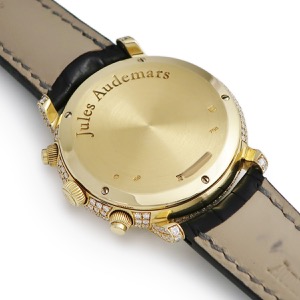 オーデマピゲ ジュール オーデマ 25999BA.ZZ.D088CR.01 K18YG無垢 純正ダイヤ スモールセコンド 自動巻き