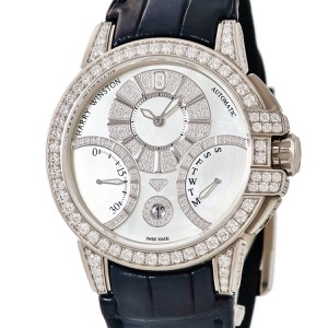 ハリーウィンストン オーシャン バイレトログラード OCEABI42WW002 K18WG無垢 純正ダイヤ シェル 自動巻き