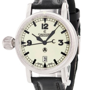 クロノスイス タイムマスター レフトハンド CH2833le 蛍光文字盤 回転ベゼル デイト バー アラビア 自動巻き