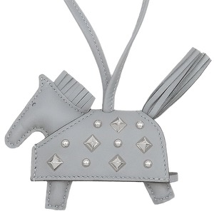 エルメス バッグチャーム ロデオ ロべオロックPM グレー未使用 ライトグレー  中古