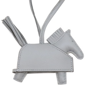 エルメス バッグチャーム ロデオ ロべオロックPM グレー未使用 ライトグレー  中古