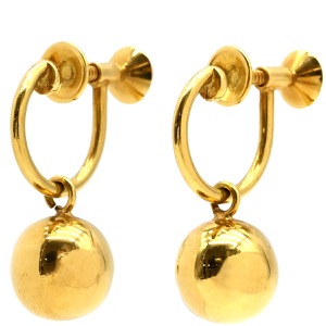 ミキモト イヤリング K18YG ゴールド Au750 18K 18金 イエローゴールド ボール 丸型 スイング  中古