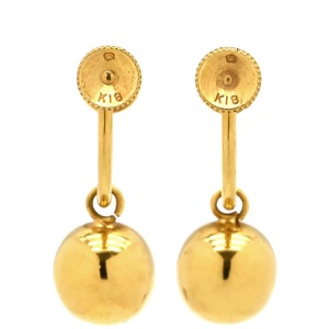 ミキモト イヤリング K18YG ゴールド Au750 18K 18金 イエローゴールド ボール 丸型 スイング  中古