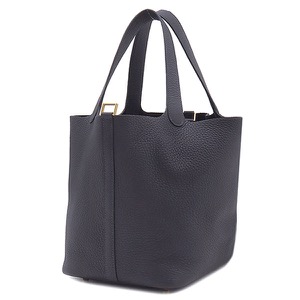 エルメス ハンドバッグ ピコタンロックMM  トリヨンクレマンス ブラック 濃紺  中古