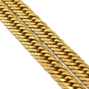 喜平 ネックレス K18 18金 59.8cm 50.6g 16面 トリプル K18YG ゴールド 造幣局検定マーク ※ショッピングローン対応していません  中古