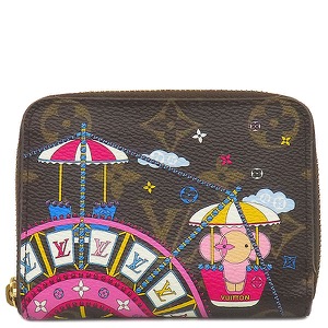 ルイヴィトン コインケース ジッピー コインパース モノグラムキャンバス ブラウン 茶 ヴィヴィエンヌ 小銭入れ カード入れ 2020ホリデー M69745 中古