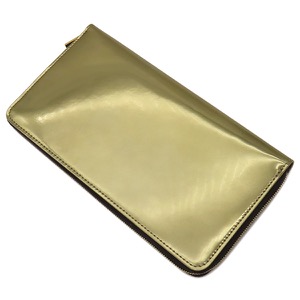 セリーヌ 長財布 アルファベット ラウンドジップ カーフ ゴールド 金 ホリデー限定 クリスマスカプセルコレクション  105003A5P35LG 中古