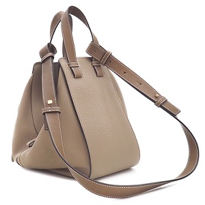 ロエベ 2WAYバッグ ハンモックバッグ スモール ベージュ グレージュ ハンドバッグ ショルダーバッグ 中古