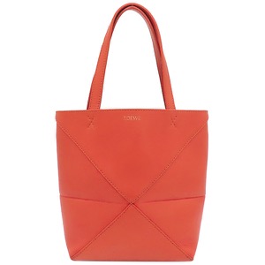 ロエベ 2WAYバッグ パズルフォルドトート ミニ オレンジ ショルダーバッグ A657V25X01 中古