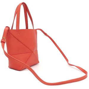 ロエベ 2WAYバッグ パズルフォルドトート ミニ オレンジ ショルダーバッグ A657V25X01 中古