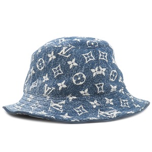 ルイヴィトン ハット ボブ デニム ハット ナイロン ブルー M 青 帽子  M77436 中古