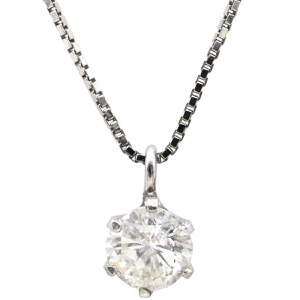 ネックレス ダイヤペンダント Pt900 シルバー 1P 1粒 中古