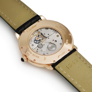 カルティエ ロンド ルイ カルティエ W1538051 OH済 K18PG無垢 ローマン ギヨシェ 青針 手巻き