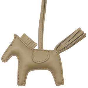 エルメス バッグチャーム ロデオPM ベージュ 単色  中古