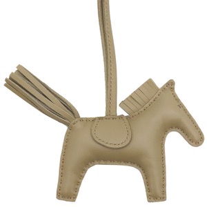 エルメス バッグチャーム ロデオPM ベージュ 単色  中古