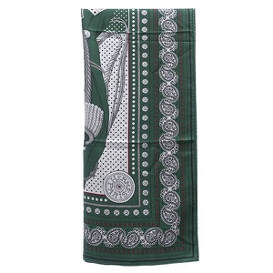 エルメス ストール ショール カレ140 CARRE カレジェアン カシミヤ グリーン 【ZOUAVES ET DRAGONS BANDANA /ズアヴとドラゴン】  中古