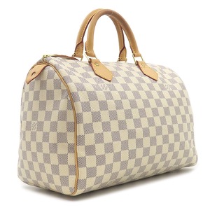 ルイヴィトン ハンドバッグ スピーディ30 ダミエアズールキャンバス ホワイト 白 ボストン 鍵・パドロック欠品  N41533 中古