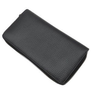 グッチ 長財布 プチマーモント ジップアラウンドウォレット  レザー ブラック 黒 ラウンドファスナー ダブルG  456117 中古