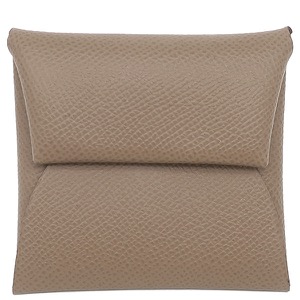 エルメス コインケース バスティア ヴォーエプソン グレー未使用 グレージュ  中古