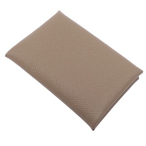 エルメス カードケース カルヴィ ヴォーエプソン グレー未使用 グレージュ  中古