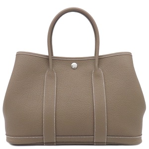 エルメス トートバッグ ガーデンパーティーTPM ネゴンダ グレー グレージュ  中古