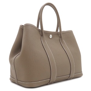 エルメス トートバッグ ガーデンパーティーTPM ネゴンダ グレー グレージュ  中古