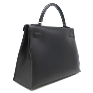 エルメス 2WAYバッグ ケリー 32 外縫い ボックスカーフ ブラック 黒 ハンドバッグ ショルダー  中古