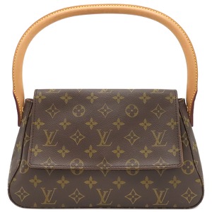 ルイヴィトン ハンドバッグ ミニ ルーピング モノグラムキャンバス ブラウン 茶 ワンショルダーバッグ  M51147 中古