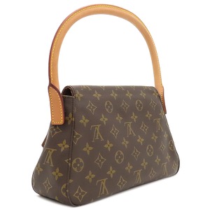 ルイヴィトン ハンドバッグ ミニ ルーピング モノグラムキャンバス ブラウン 茶 ワンショルダーバッグ  M51147 中古