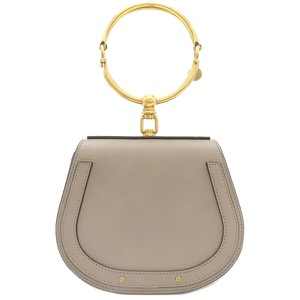 クロエ 2WAYバッグ スモール ブレスレット バッグ レザー グレー ハンドバッグ ショルダー  3S1301 中古