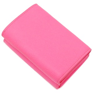 バレンシアガ 三つ折り財布 ヴィル ミニウォレット カーフ ピンク コンパクトウォレット   558208 中古