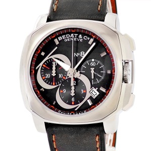 ベダ&カンパニー No.8 B867.010.310.S ブラック 黒 オレンジ デイト クロノグラフ スモールセコンド 自動巻き