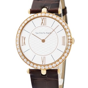 ヴァンクリーフアーペル ピエール アーペル VCARO3GL00 K18RG無垢 純正ダイヤ 薄型 手巻き
