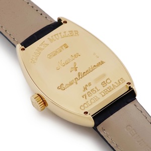 フランクミュラー トノウカーベックス カラードリームス 7851SC K18YG無垢 ギョウシェ ブルー 自動巻き