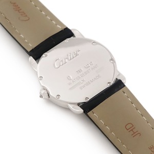 カルティエ ロンド ルイ カルティエ SM WR000251 K18WG無垢 純正ダイヤ アイボリー 青針 クオーツ