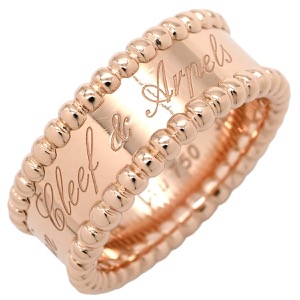 ヴァンクリーフアーペル リング 指輪 ペルレ シニアチュール K18PG ゴールド #51(JP11) ピンクゴールド 750AU 18金 VCARN32400 中古