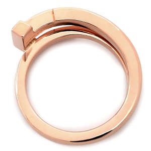 ティファニー リング 指輪 Tスクエア ラップ K18PG ゴールド ピンクゴールド AU750 18K 7石 7P ダイヤモンド 中古