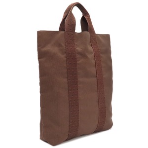 エルメス トートバッグ エールライン カバス キャンバス ブラウン 茶  中古