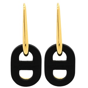 エルメス ピアス オーマイヨン PM GP ブラック シェーヌダンクル  中古