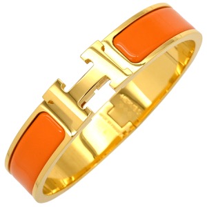 エルメス ブレスレット クリックH PM GP オレンジ Hブレス   中古