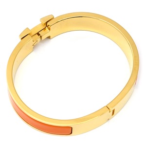エルメス ブレスレット クリックH PM GP オレンジ Hブレス   中古