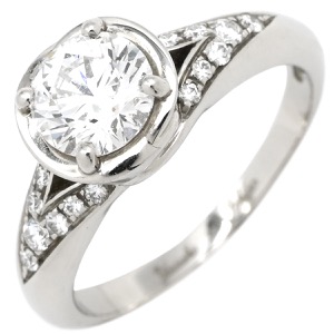 ブルガリ リング 指輪 インコントロ ダモーレ Pt950 シルバー BVLGARI パヴェ ダイヤ エンゲージ ブライダル 婚約指輪  中古