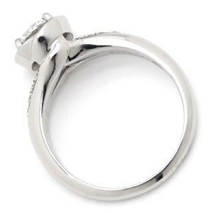 ブルガリ リング 指輪 インコントロ ダモーレ Pt950 シルバー BVLGARI パヴェ ダイヤ エンゲージ ブライダル 婚約指輪  中古