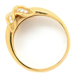 ティファニー リング 指輪 シグネチャー クロス ダイヤリング K18YG ゴールド T&Co. Au750 18K 18金  中古