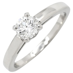 ブルガリ リング 指輪 グリフソリテール ダイヤリング Pt950 シルバー プラチナム 1粒 ダイヤ エンゲージ マリッジ ブライダル 中古