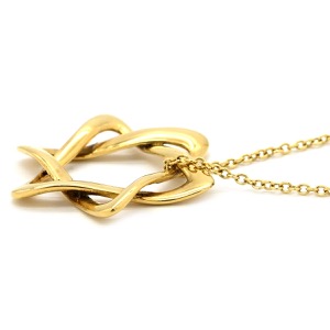 ティファニー ネックレス スター オブ ダビデ K18YG ゴールド ダビデの星 エルサペレッティ Au750 YG  中古