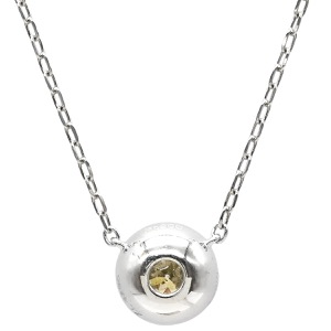 ネックレス ダイヤ ペンダント Pt900 シルバー 1P 1石 1粒 ダイヤモンド  中古