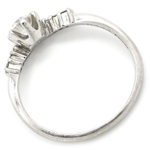 リング 指輪 ダイヤリング Pt900 シルバー 中古